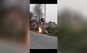 Man Electrocuted Climbing Pylon