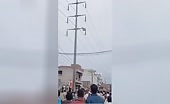 Man Electrocuted on Utility Pole