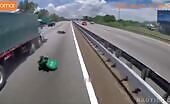 Motorbiker Dies in Fiery Crash