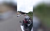 Motorcycles Collide Head-On