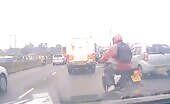 Truck Runs Over Motorcyclist