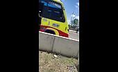 Truck Crashes on Bridge
