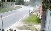 Truck Loses Wheel on Bend