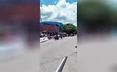 Biker Crashes in Chaotic Accident
