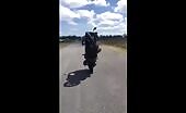Biker Crashes After Reckless Stunt
