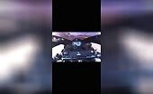 Biker Crashes at High Speed