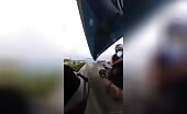 Tire Hits Motorcyclist