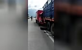 Truck Driver Killed by Oncoming Truck