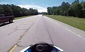 Biker Crashes Avoiding Collision