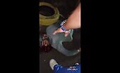 Biker Crashes on Road