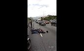 Truck Hits Motorcycle