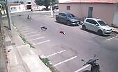 Motorcyclist Hit by Van in Brazil