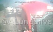 Bus Passengers Escape Flames