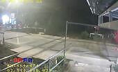 Motorcyclist Crashes into Crossing Gate