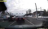 Driver Misses Turn, Ends Up In Crash