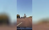 Driver Couldn't Turn So They Just Driven Through