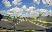 Driver Honks, Man Throws Hands Up in Shock