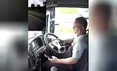 Truck Driver Distracted by Phone Smashes Parked Car