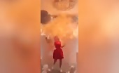 Hydrogen Balloons Ignited Near Candles