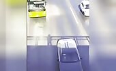 Man hit by car on overpass railing