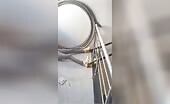 Man falls from step ladder while reaching ceiling