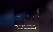 Man crushed by tractor after falling off
